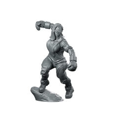 Rivet Shaw Pose 2 Cyberpunk Miniature Brawler Cyborg Miniature 360 Spin 01