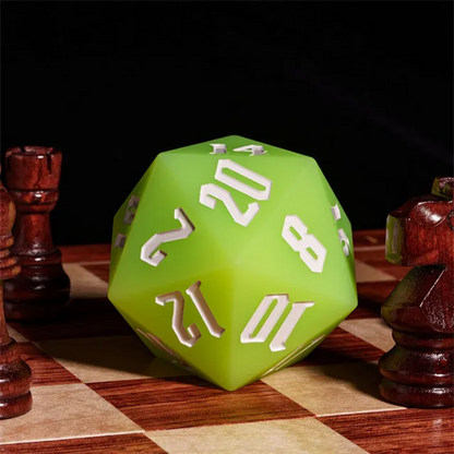Jester's Bounce | 55 mm leuchtendes D20-Silikon | Grün