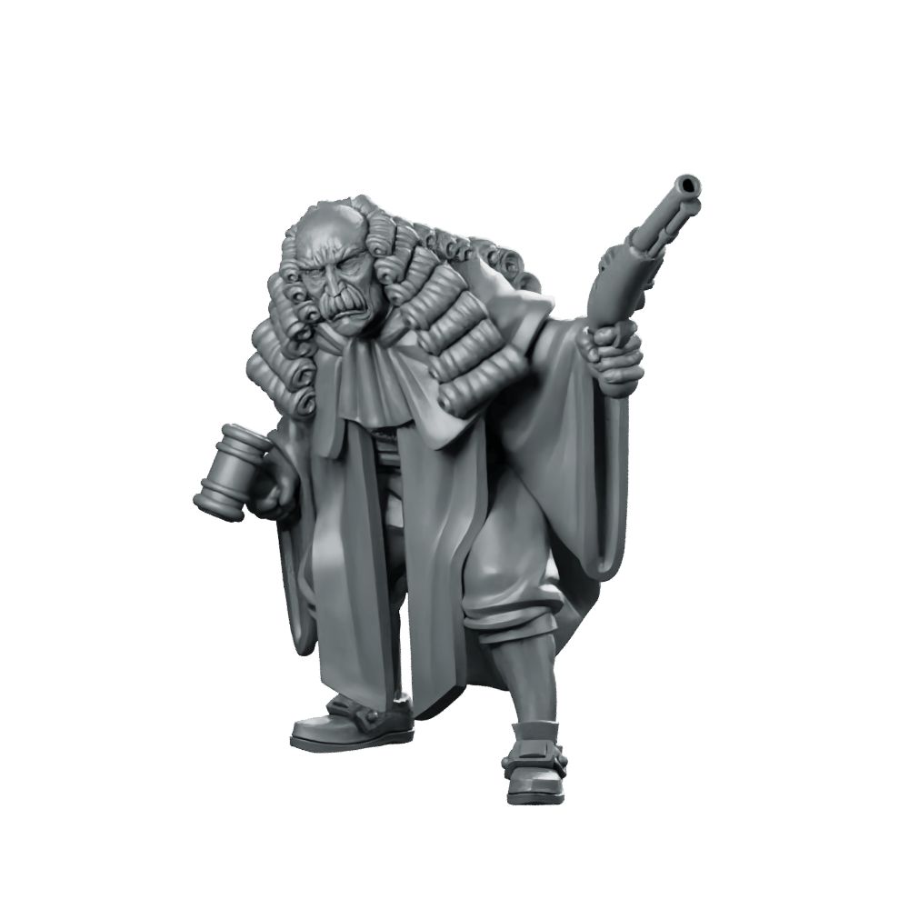 Rogue Judge Miniature Dark Fantasy Pistol NPC - Vae Victis - We Print Miniatures