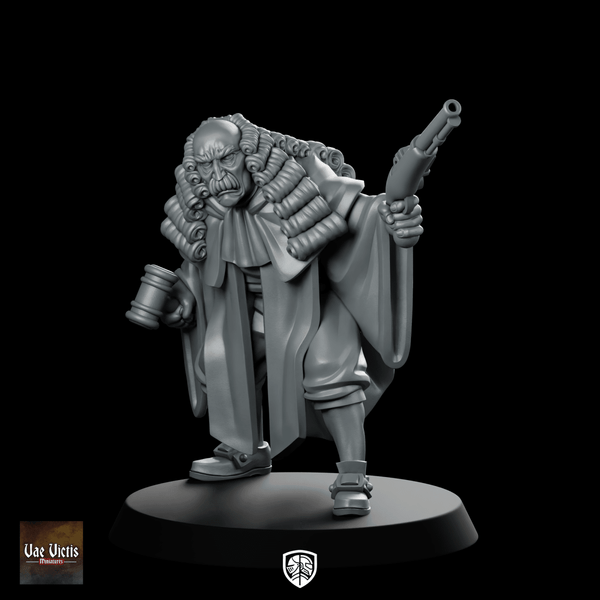 Rogue Judge Miniature Dark Fantasy Pistol NPC - Vae Victis - We Print Miniatures
