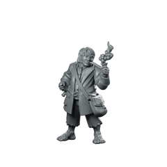 Halfling Rosco Goodsong Miniature Pipe Smoking Adventurer Hero Miniature 360 Spin 01
