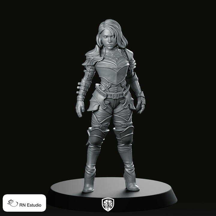 Rowena Steelheart Miniature Female Armored Warrior Heroine