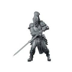 Royal Heart Guard 3 Miniature Elven Sword Miniature 360 Spin 01