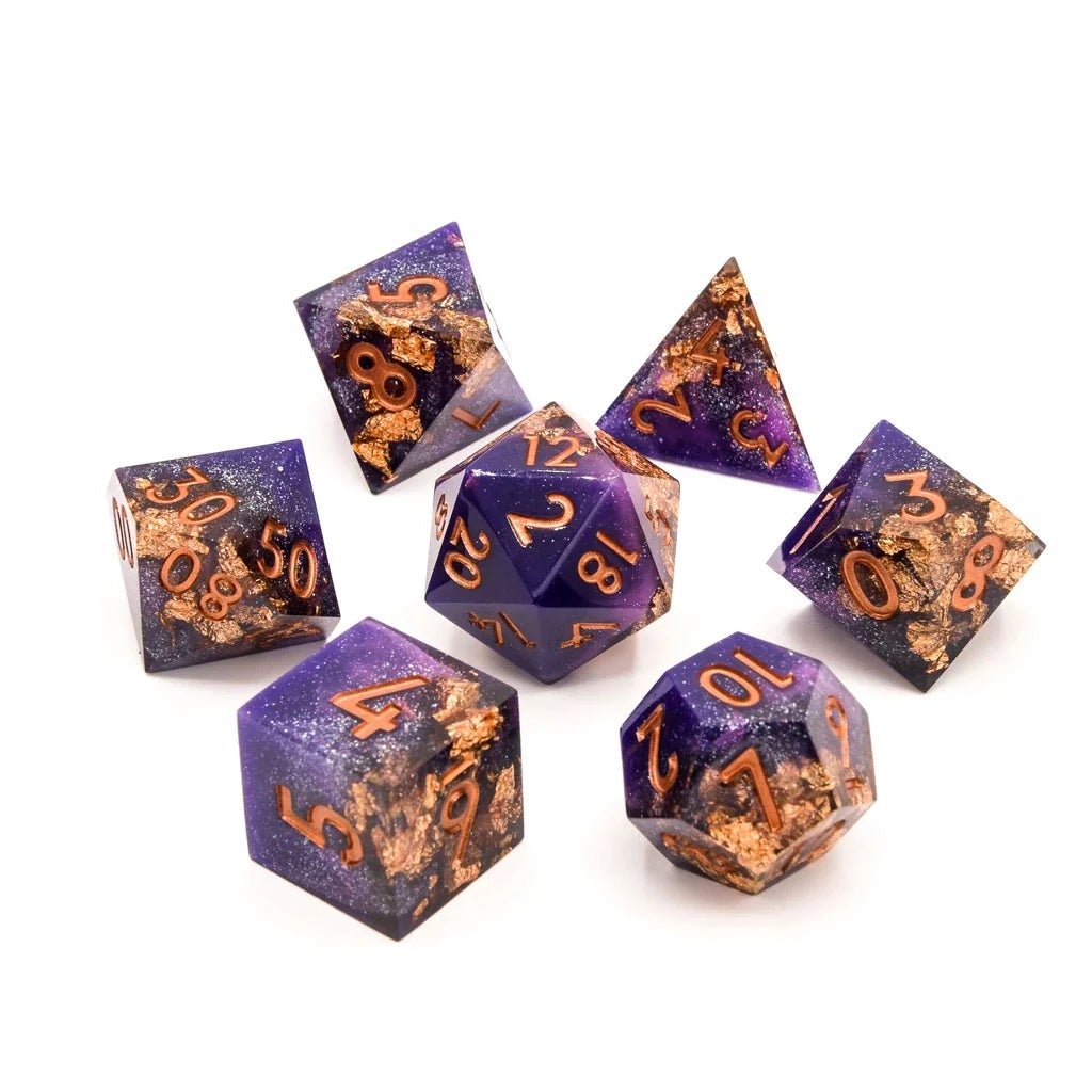 Royal Masquerade | Sharp Edge Dice | 7 Piece Set - Tabletop Dominion - We Print Miniatures