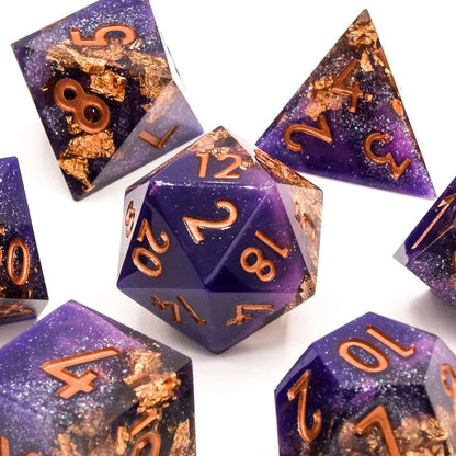 Royal Masquerade | Sharp Edge Dice | 7 Piece Set - Tabletop Dominion - We Print Miniatures