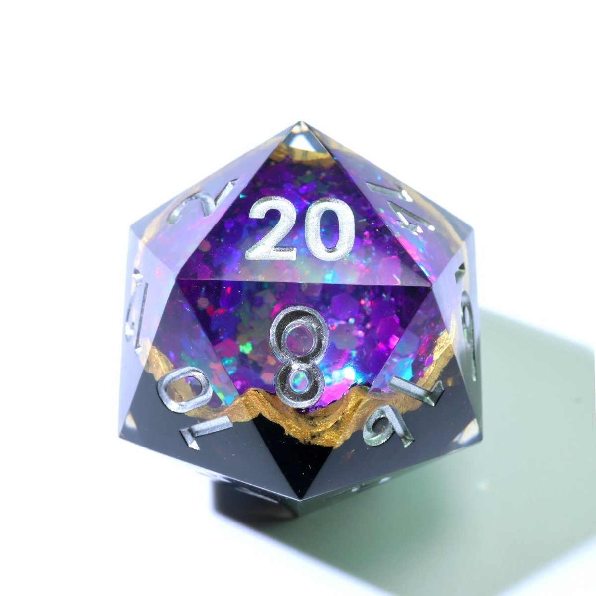 Royal Nebula | 33mm D20 | Oversized Geode Dice - Tabletop Dominion - We Print Miniatures