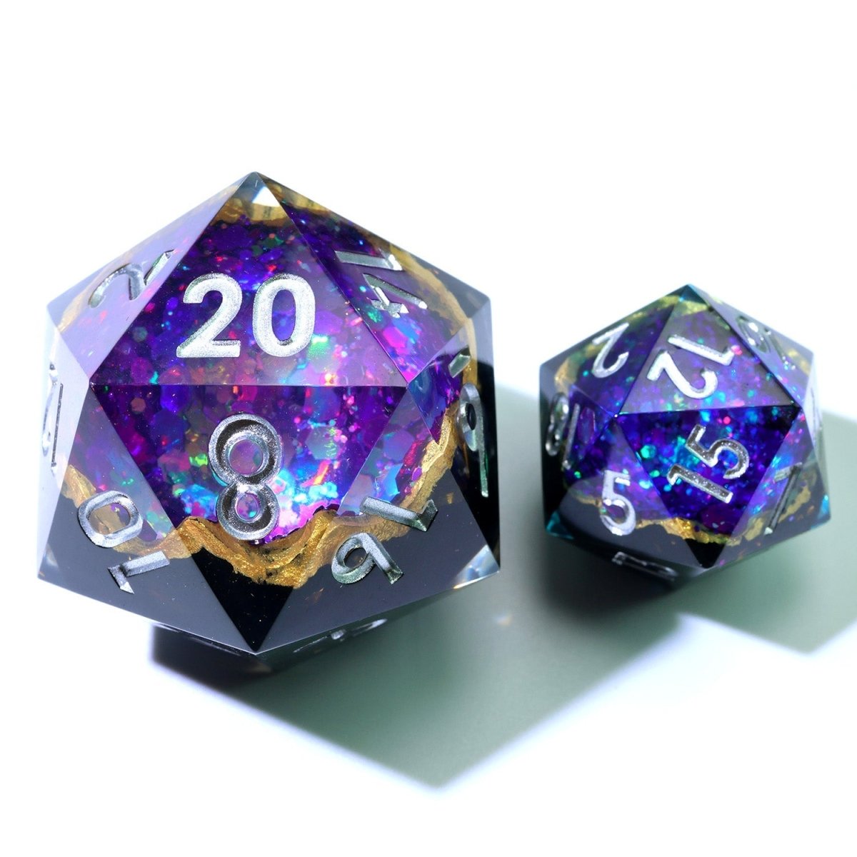 Royal Nebula | 33mm D20 | Oversized Geode Dice - Tabletop Dominion - We Print Miniatures