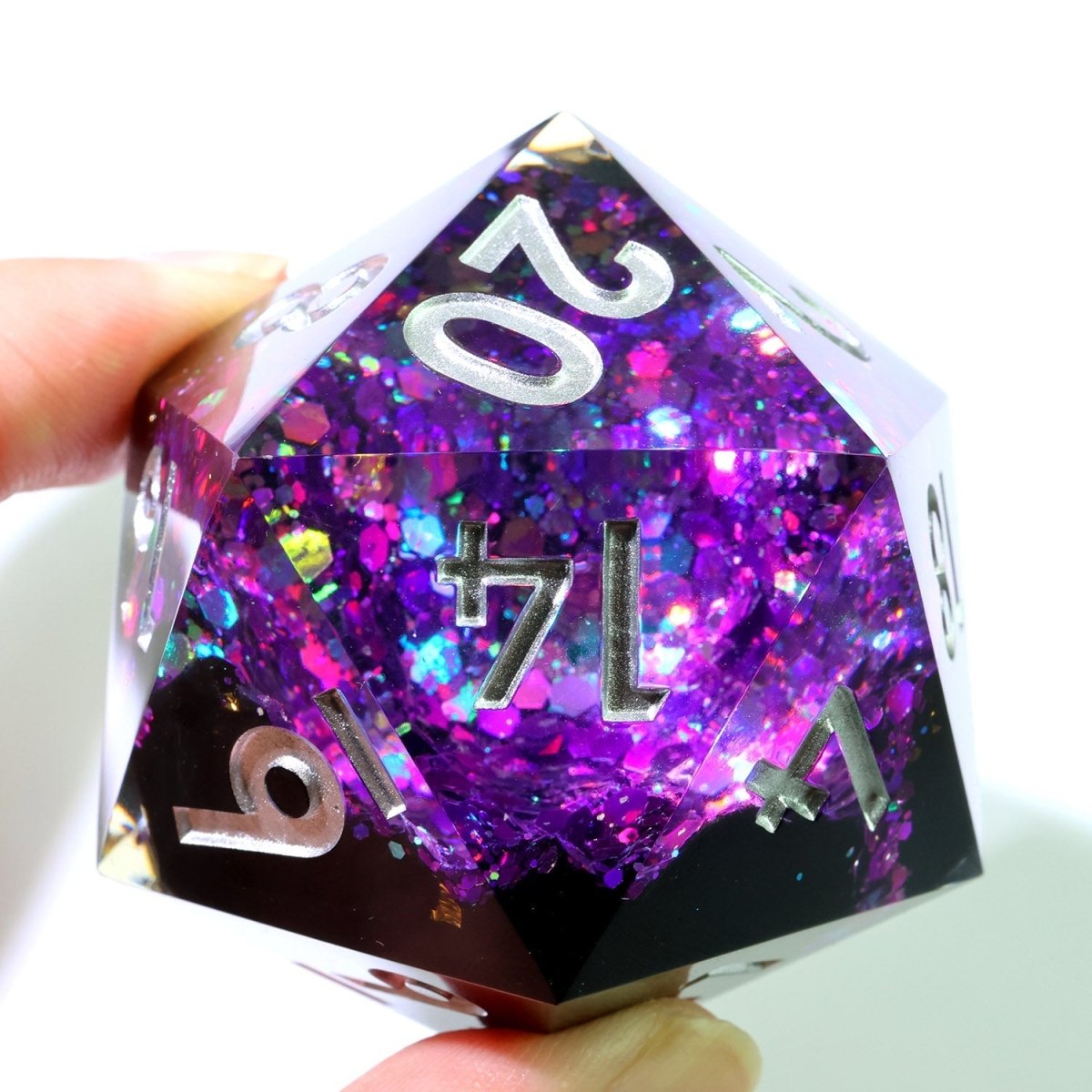 Royal Nebula | 50mm D20 | Oversized Geode Dice - Tabletop Dominion - We Print Miniatures