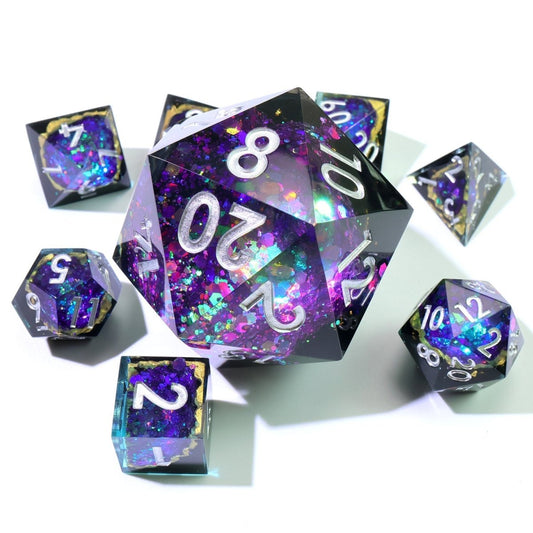 Royal Nebula | 50mm D20 | Oversized Geode Dice - Tabletop Dominion - We Print Miniatures