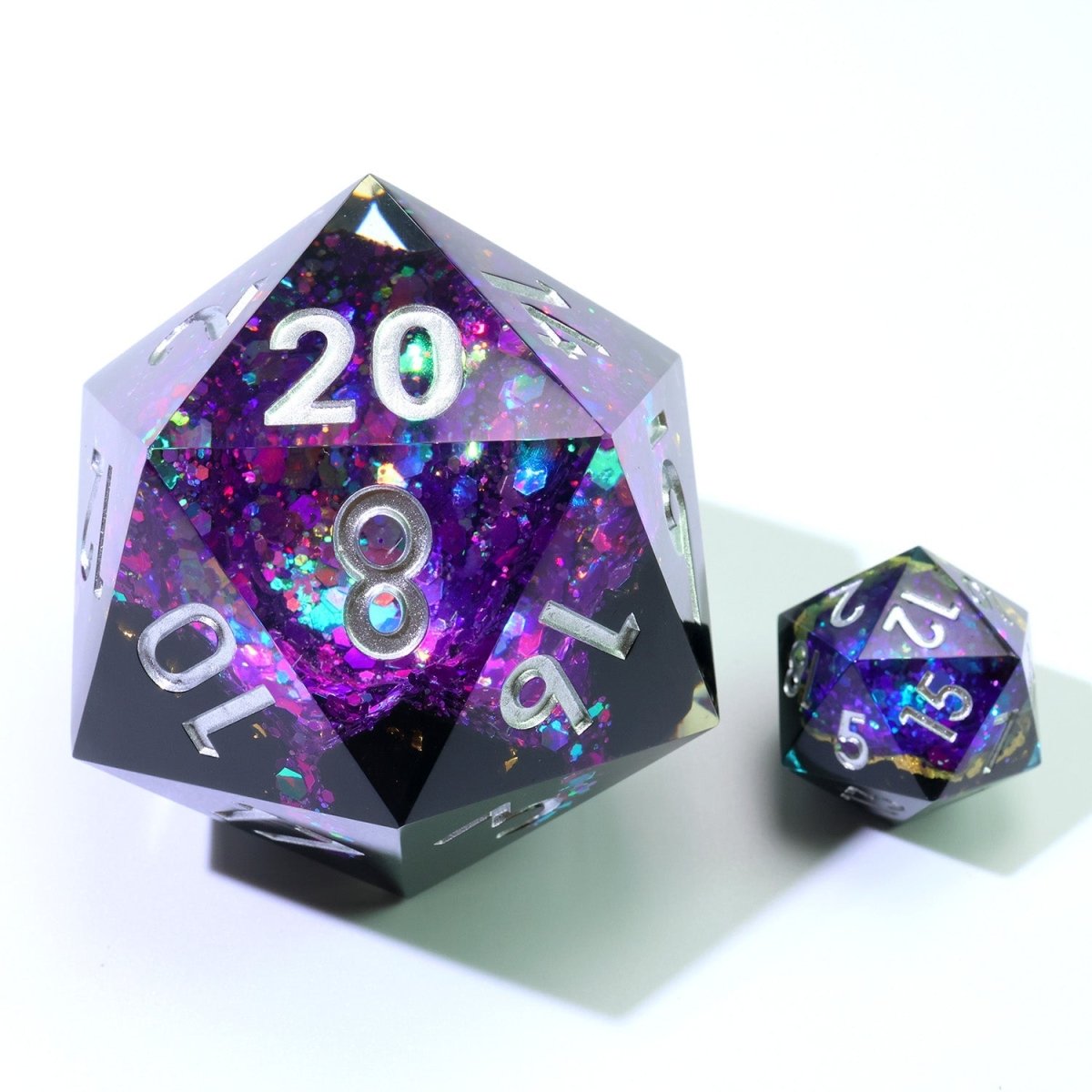Royal Nebula | 50mm D20 | Oversized Geode Dice - Tabletop Dominion - We Print Miniatures