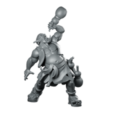 Ruangor Drunkard Orc Miniature Tavern Tipsy Brawler Miniature 360 Spin 01