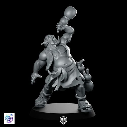 Ruangor Drunkard Orc Miniature Tavern Tipsy Brawler