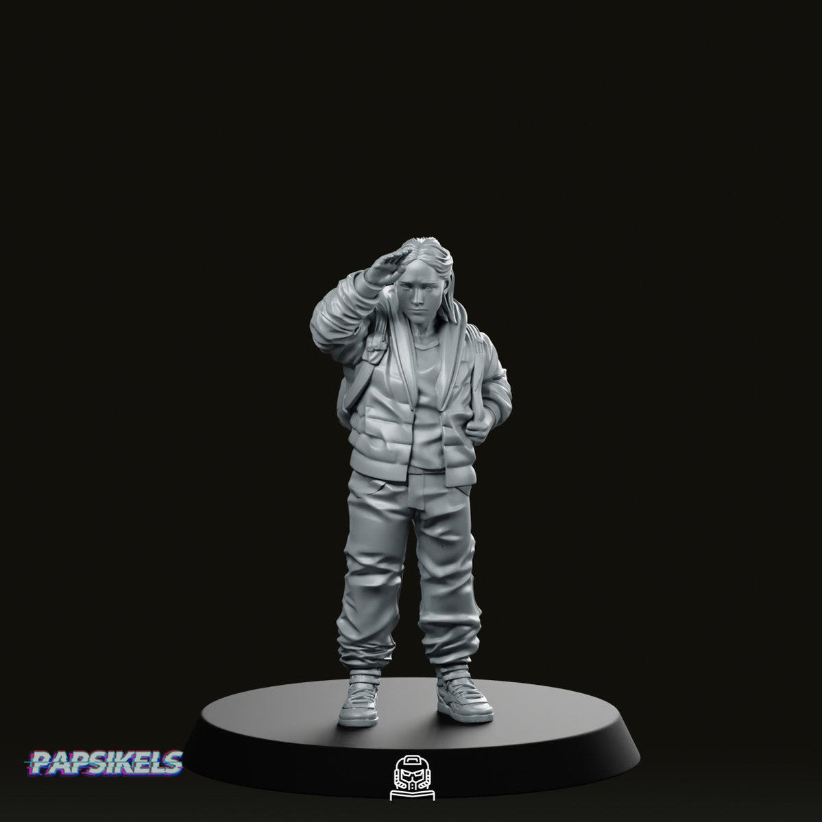 Runaway Corporate Miner Miniature - Papsikels Miniatures - We Print Miniatures