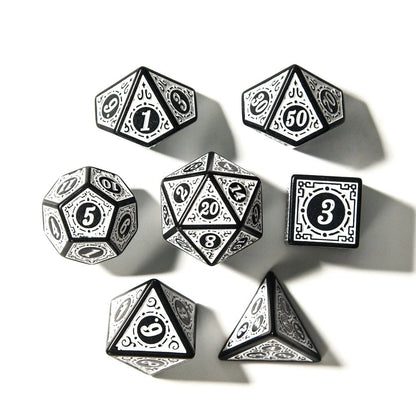 Runes of Twilight | Acrylic Dice | 7 Piece Set - Tabletop Dominion - We Print Miniatures