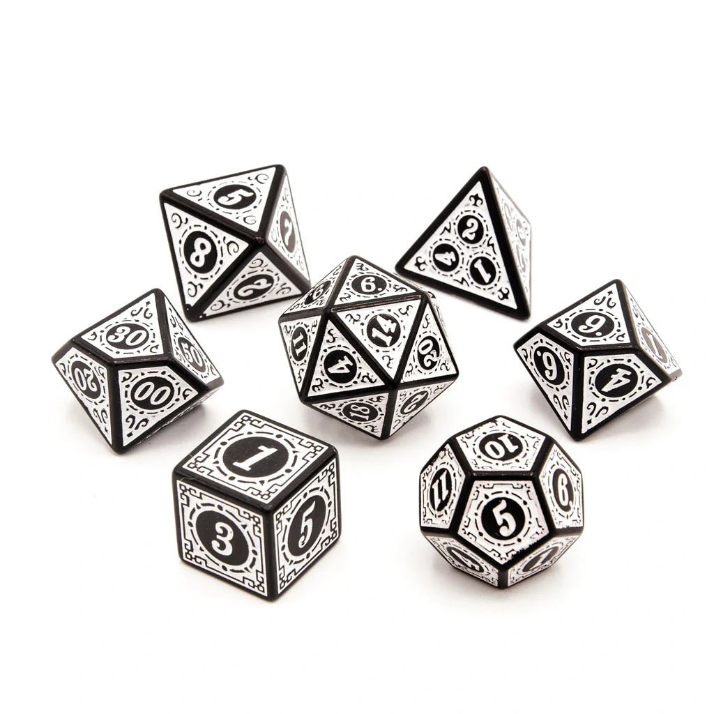 Runes of Twilight | Acrylic Dice | 7 Piece Set - Tabletop Dominion - We Print Miniatures
