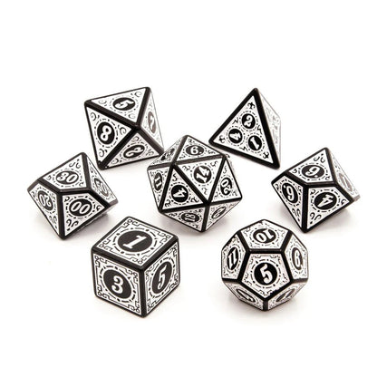 Runes of Twilight | Acrylic Dice | 7 Piece Set - Tabletop Dominion - We Print Miniatures
