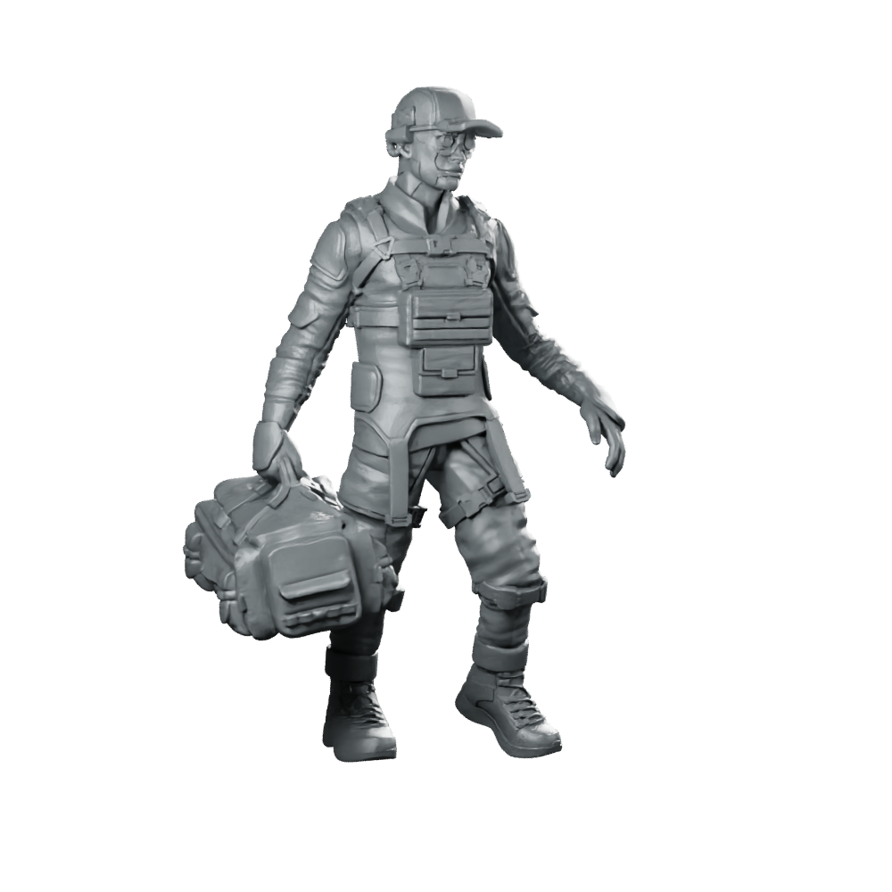 Ryan Brooks 02 Miniature Sci-Fi Gear Hauler Miniature 360 Spin 01