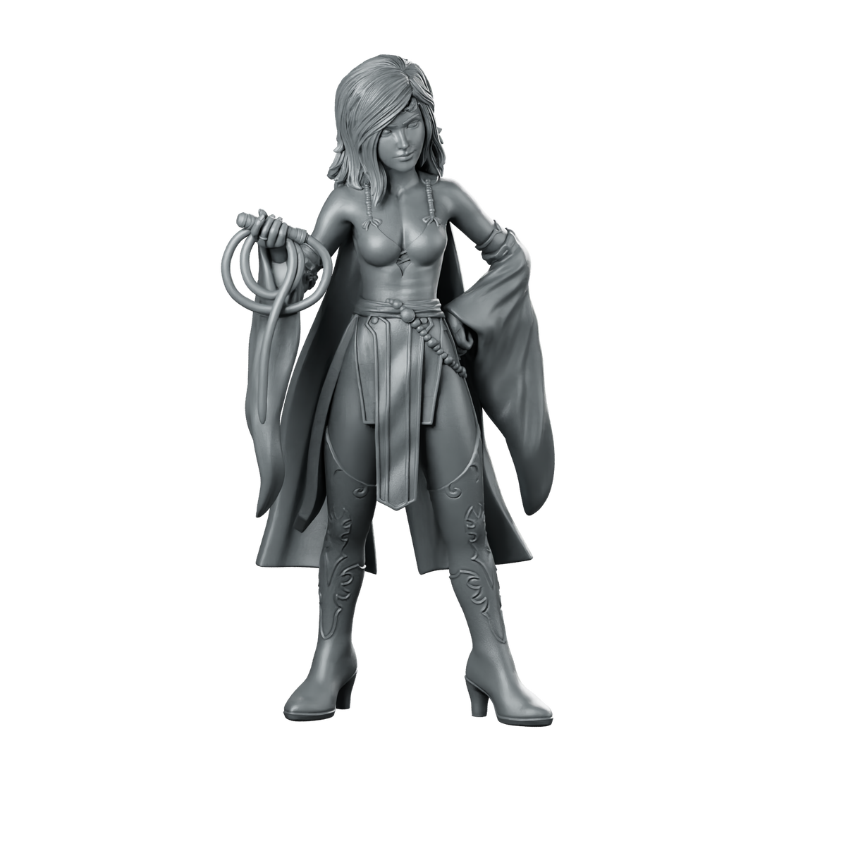 Rydia Miniature Summoner Sorceress Whip Heroine Miniature 360 Spin 01