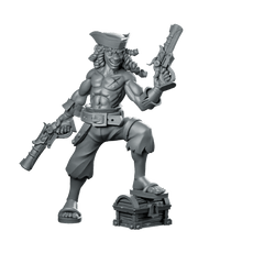 Sailor Guarding Loot Miniature Drunken Pirate Treasure - CastNPlay - We Print Miniatures