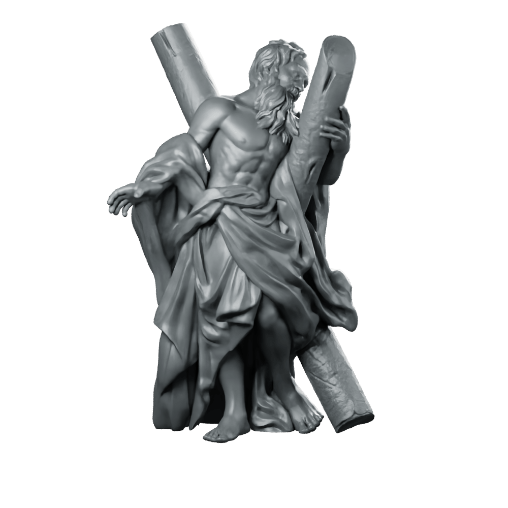Saint Andreas Miniature Weary Cleric Cross Bearer - RN Estudio - We Print Miniatures