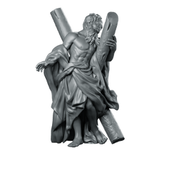 Saint Andreas Miniature Weary Cleric Cross Bearer - RN Estudio - We Print Miniatures
