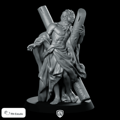 Saint Andreas Miniature Weary Cleric Cross Bearer - RN Estudio - We Print Miniatures