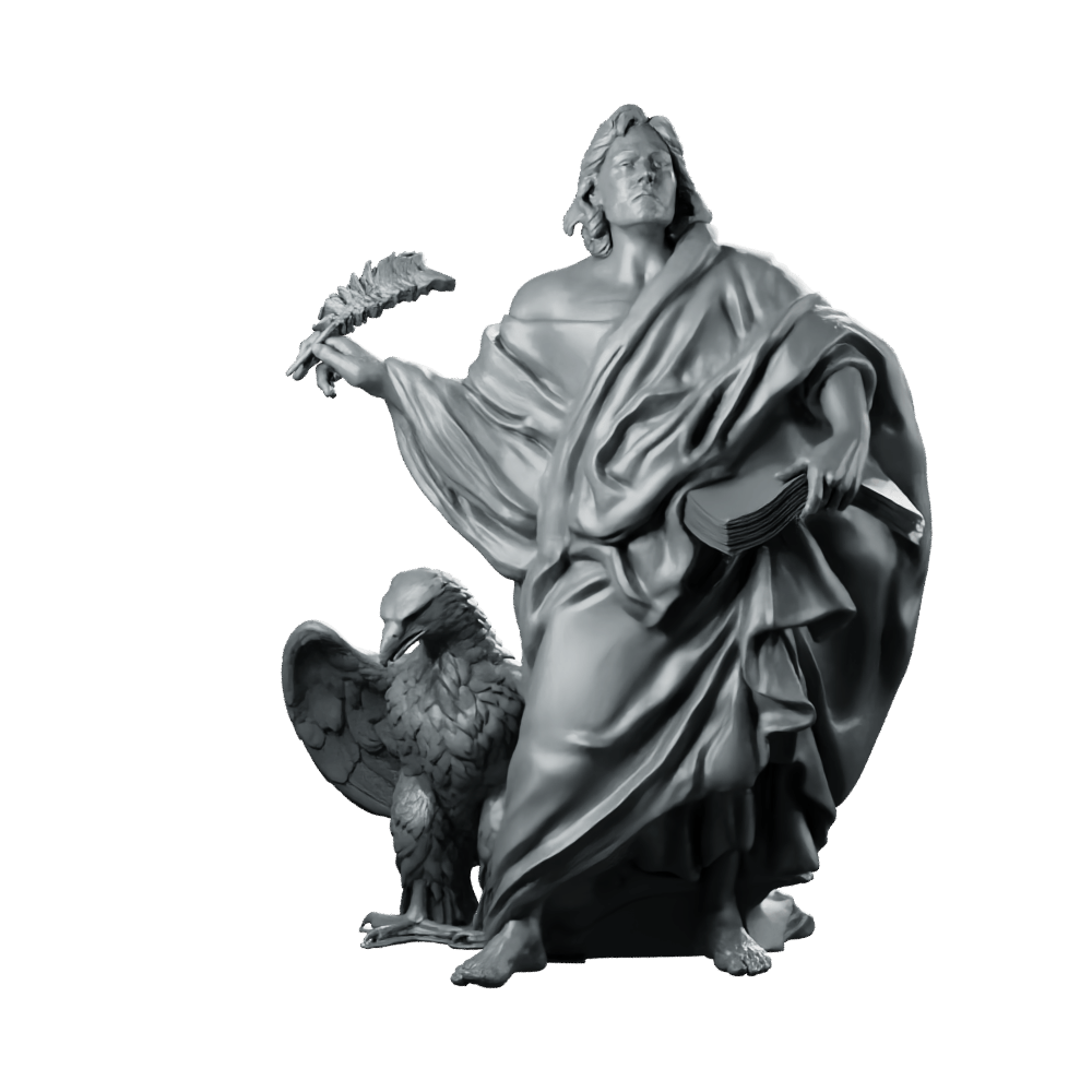 Saint Ioannes Miniature Holy Scribe Quill Scholar - RN Estudio - We Print Miniatures