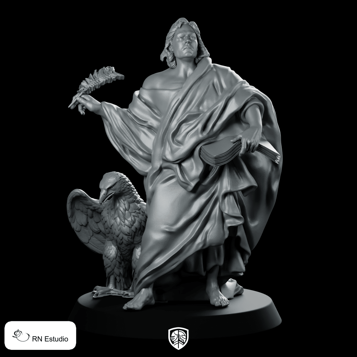 Saint Ioannes Miniature Holy Scribe Quill Scholar - RN Estudio - We Print Miniatures