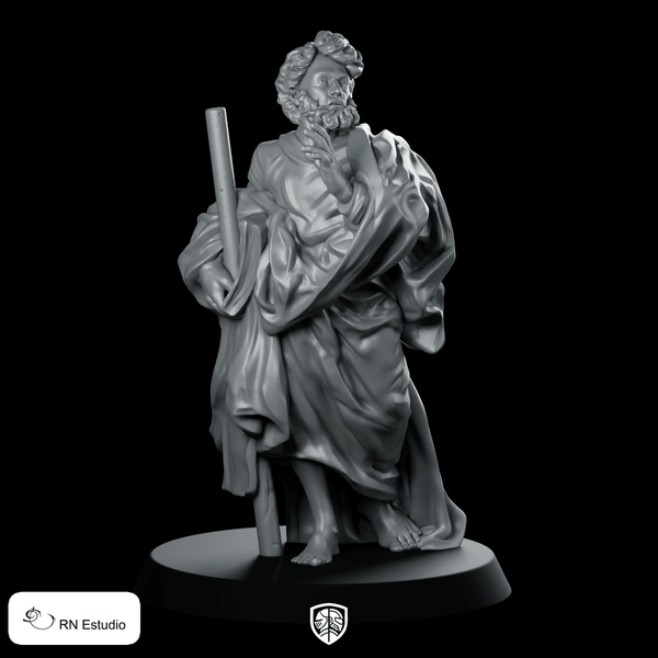 Saint Lacobus Minor Miniature Cleric Preacher Prophet Staff - RN Estudio - We Print Miniatures