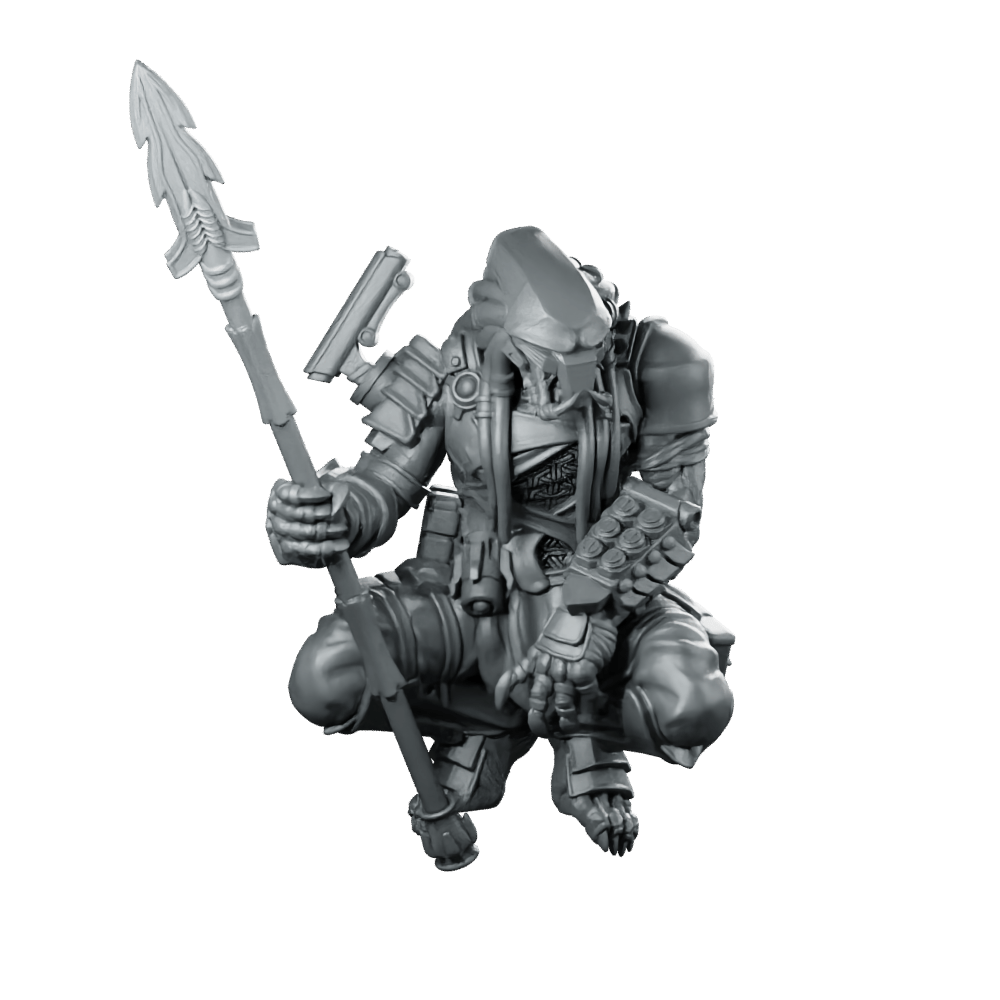 Samurai Killer Skull Hunter 3 Miniature Cyberpunk - Papsikels Miniatures - We Print Miniatures