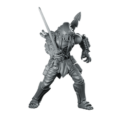 Samurai Killer Skull Hunter 4 Miniature Cyberpunk Assassin - Papsikels Miniatures - We Print Miniatures