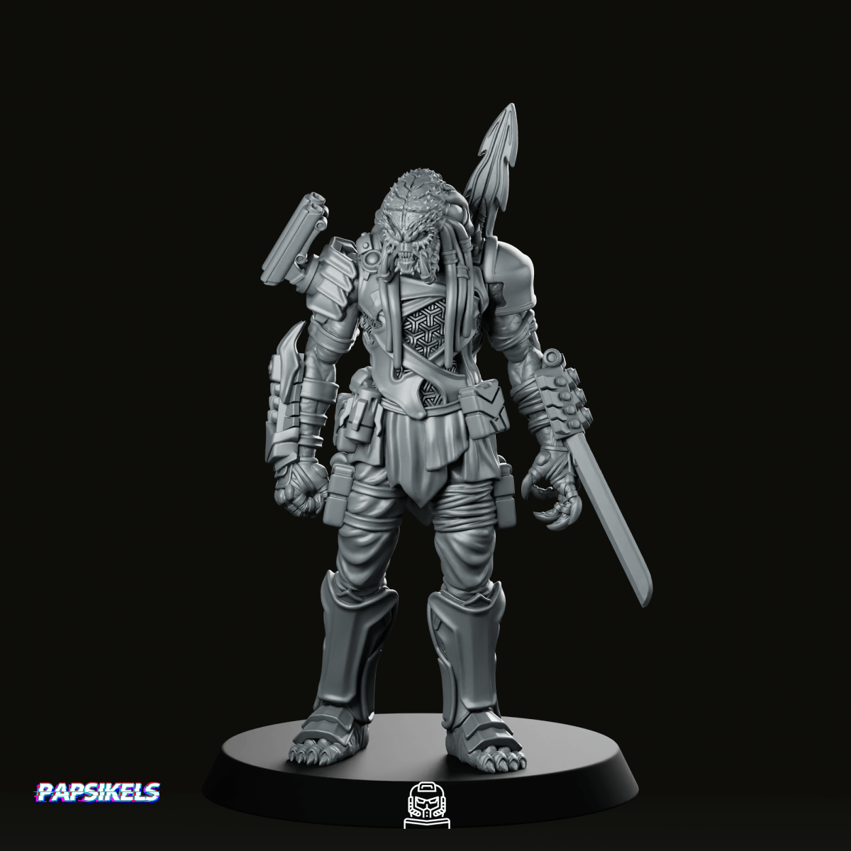 Samurai Killer Skull Hunter 6 Miniature - Papsikels Miniatures - We Print Miniatures