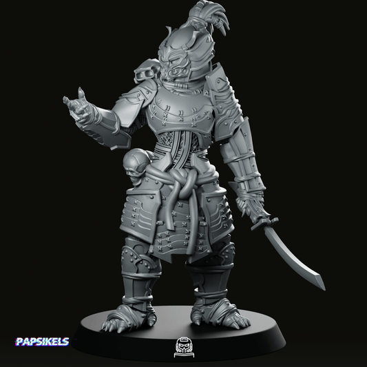 Samurai Skull Hunter 1 Miniature - Papsikels Miniatures - We Print Miniatures