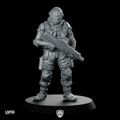 Sanford Cyber Guard Cyberpunk Miniature Armored Rifleman Operative