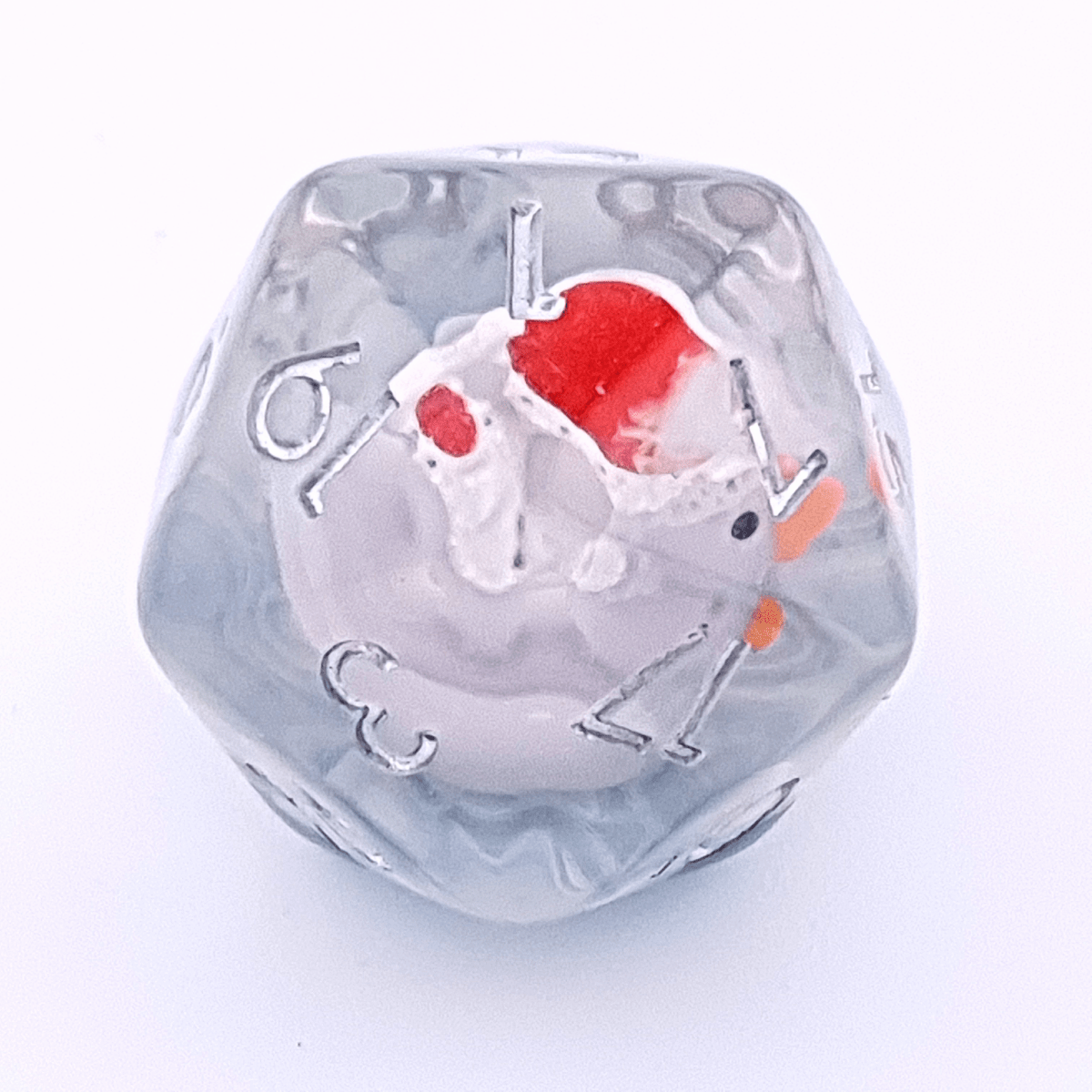 Santa Ducks | Resin Inclusion Dice | 7 Piece Set - Tabletop Dominion - We Print Miniatures