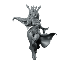 Sorceress Sapphire Mage Miniature Fantasy Female Spellcaster Wizard Miniature 360 Spin 01