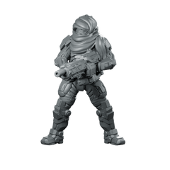 Saqr Guard v1 Miniature Cyberpunk Security Rifleman - Unit9 - We Print Miniatures