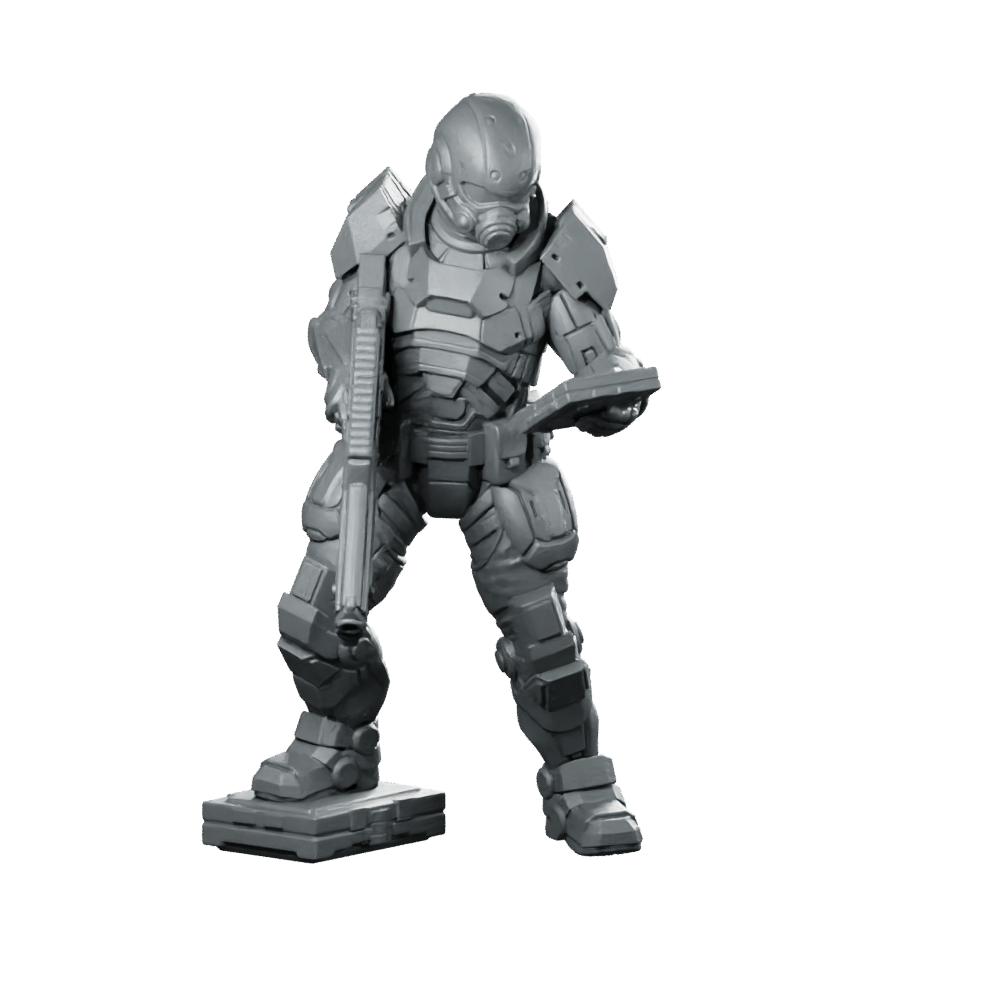 Saqr Guard v3 Miniature Sci - Fi Armored Trooper - Unit9 - We Print Miniatures
