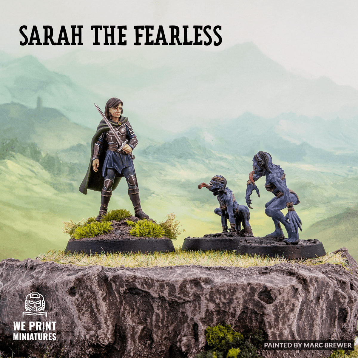 Sarah The Fearless - Fantasy Warrior - We Print Miniatures - We Print Miniatures