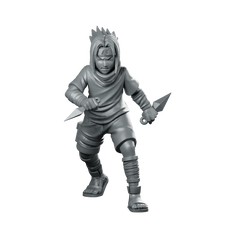 Sasu Rogue JRPG Fantasy Miniature Ninja Dual-Knife Miniature 360 Spin 01