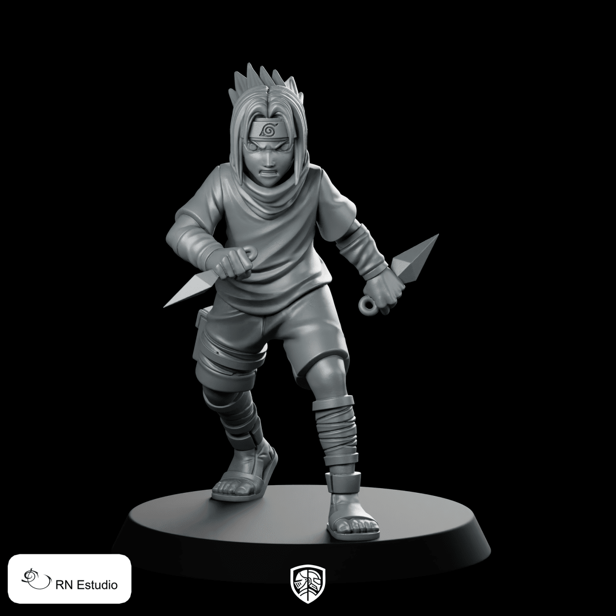 Sasu Rogue JRPG Fantasy Miniature Ninja Dual - Knife - RN Estudio - We Print Miniatures