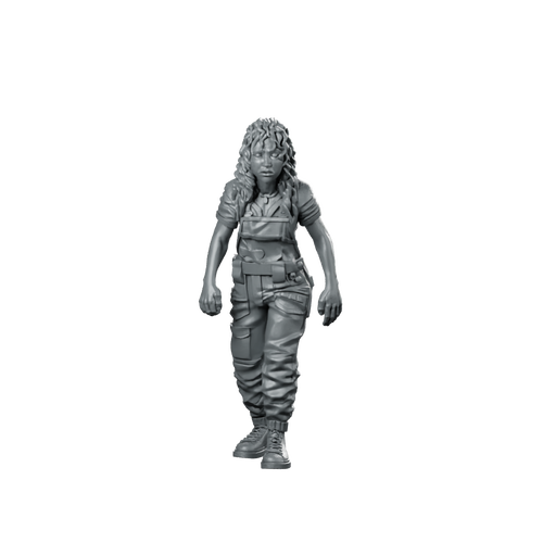 Scared Young Scavenger Miniature Sci-Fi Survivor Resin Miniature 360 Spin 01