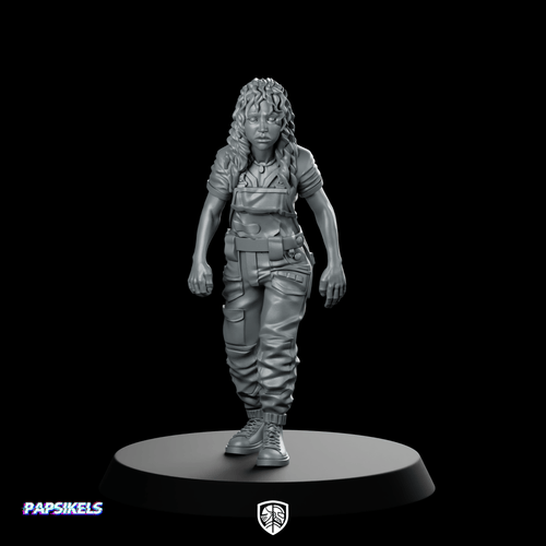 Scared Young Scavenger Miniature Sci - Fi Survivor Resin - Papsikels Miniatures - We Print Miniatures