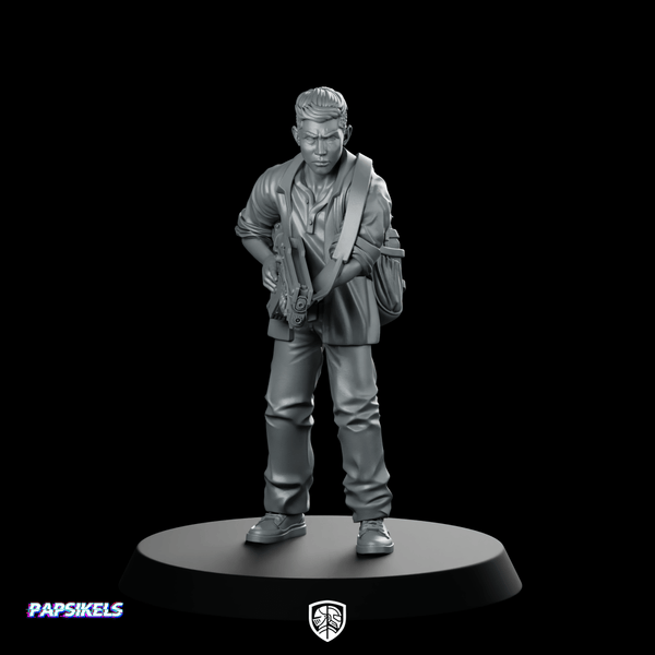 Scavenger Leader Action Miniature Post - Apocalyptic Survivor Sci - Fi - Papsikels Miniatures - We Print Miniatures