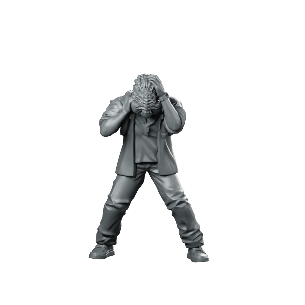 Scavenger Leader Victim Miniature Sci-Fi Survivor Dystopian Miniature 360 Spin 01