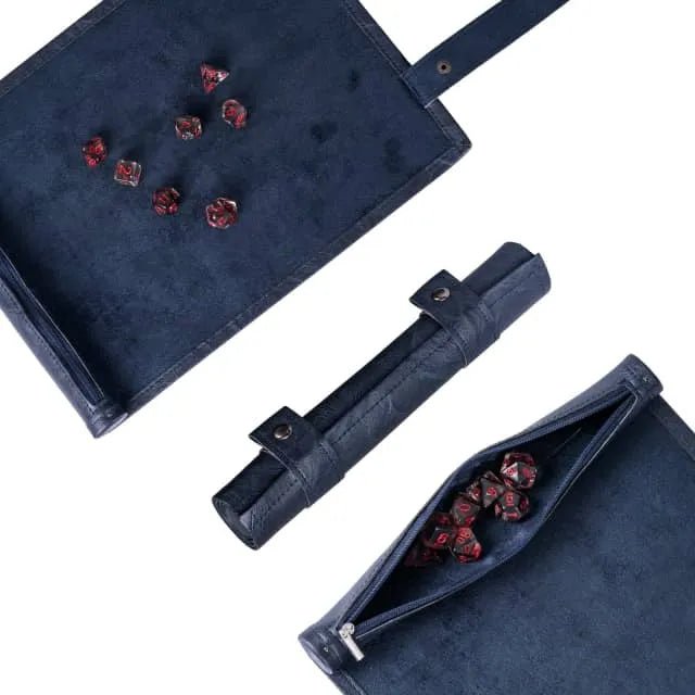 Scroll of Holding (Blue) | Vegan Leather Dice Mat - Tabletop Dominion - We Print Miniatures