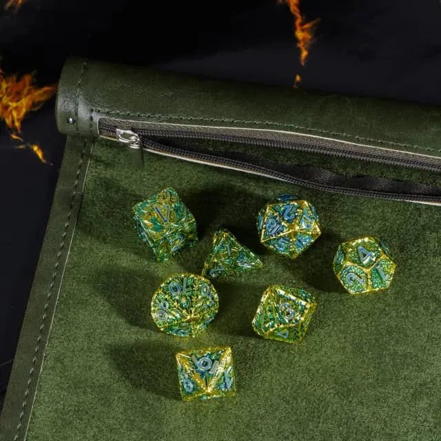 Scroll of Holding (Green) | Vegan Leather Dice Mat - Tabletop Dominion - We Print Miniatures