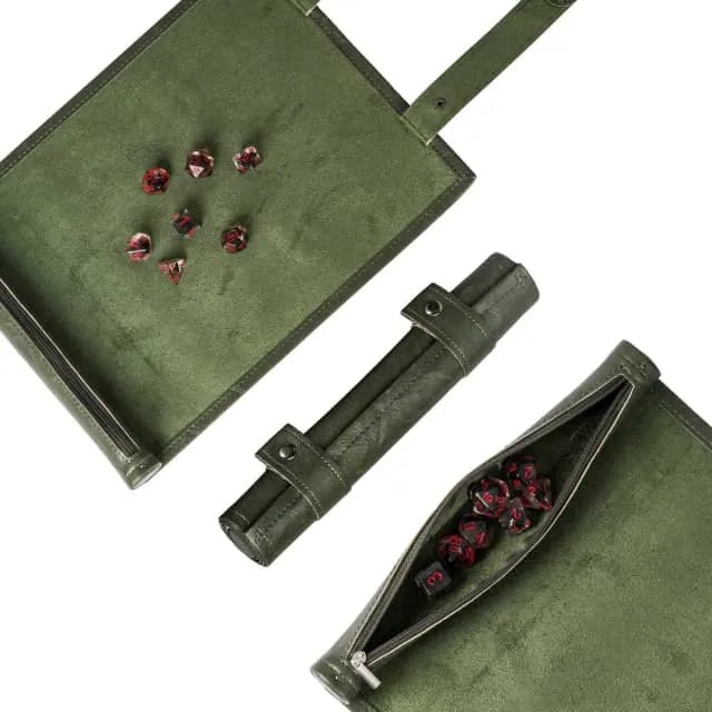 Scroll of Holding (Green) | Vegan Leather Dice Mat - Tabletop Dominion - We Print Miniatures