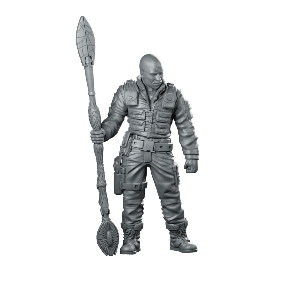 Se 1 Team Afam Liaison Miniature Sci-Fi Spear Miniature 360 Spin 01