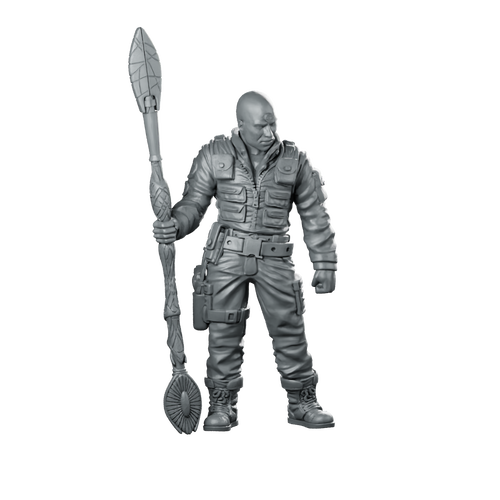 Se 1 Team Afam Liaison Miniature Sci-Fi Spear Miniature 360 Spin 01